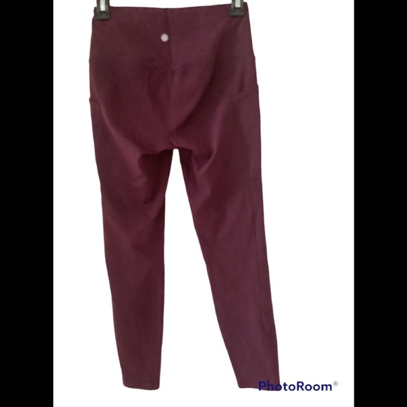 Yogalicious Lux sz S Leggings Bundle 2 pairs Cranberry Black EUC Buttery Soft - Picture 14 of 16